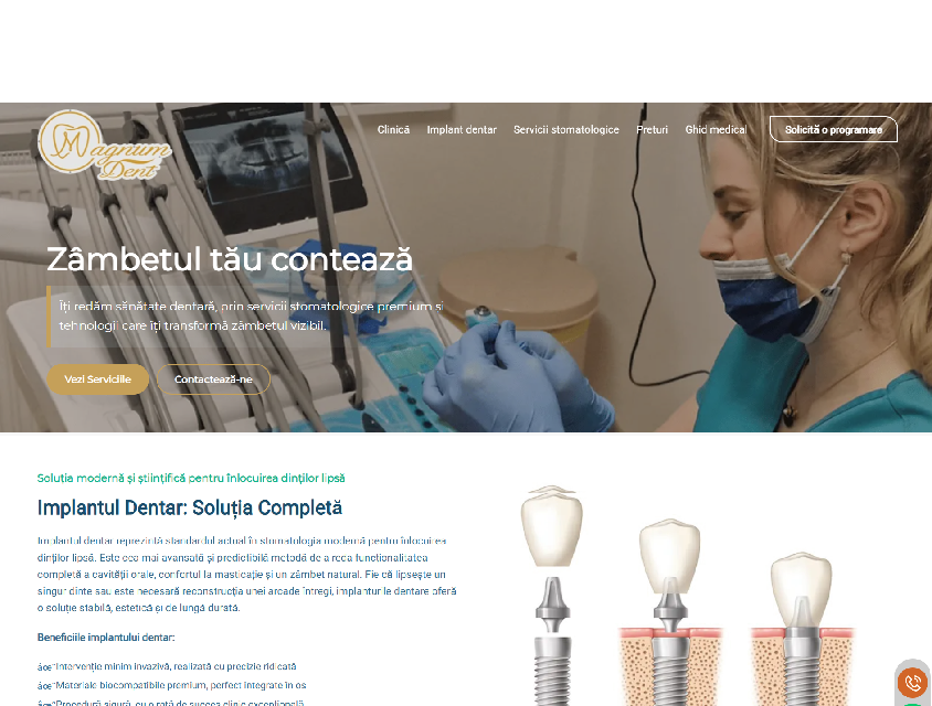 Site de prezentare MagnumDent Bragadiru