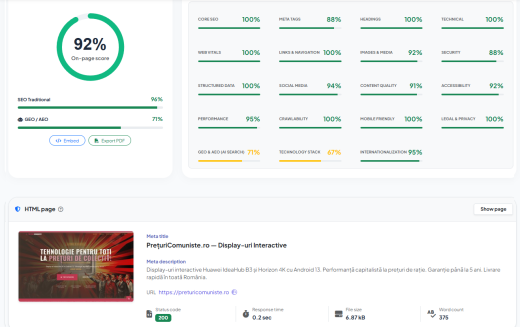 Optimizare SEO și Web design